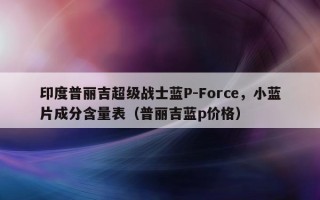 印度普丽吉超级战士蓝P-Force，小蓝片成分含量表（普丽吉蓝p价格）